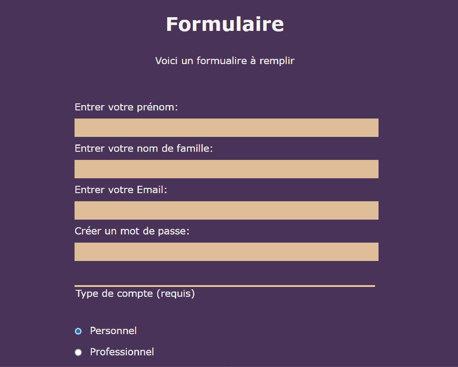 formulaire